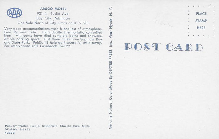 Amigo Motel - Old Postcard (newer photo)